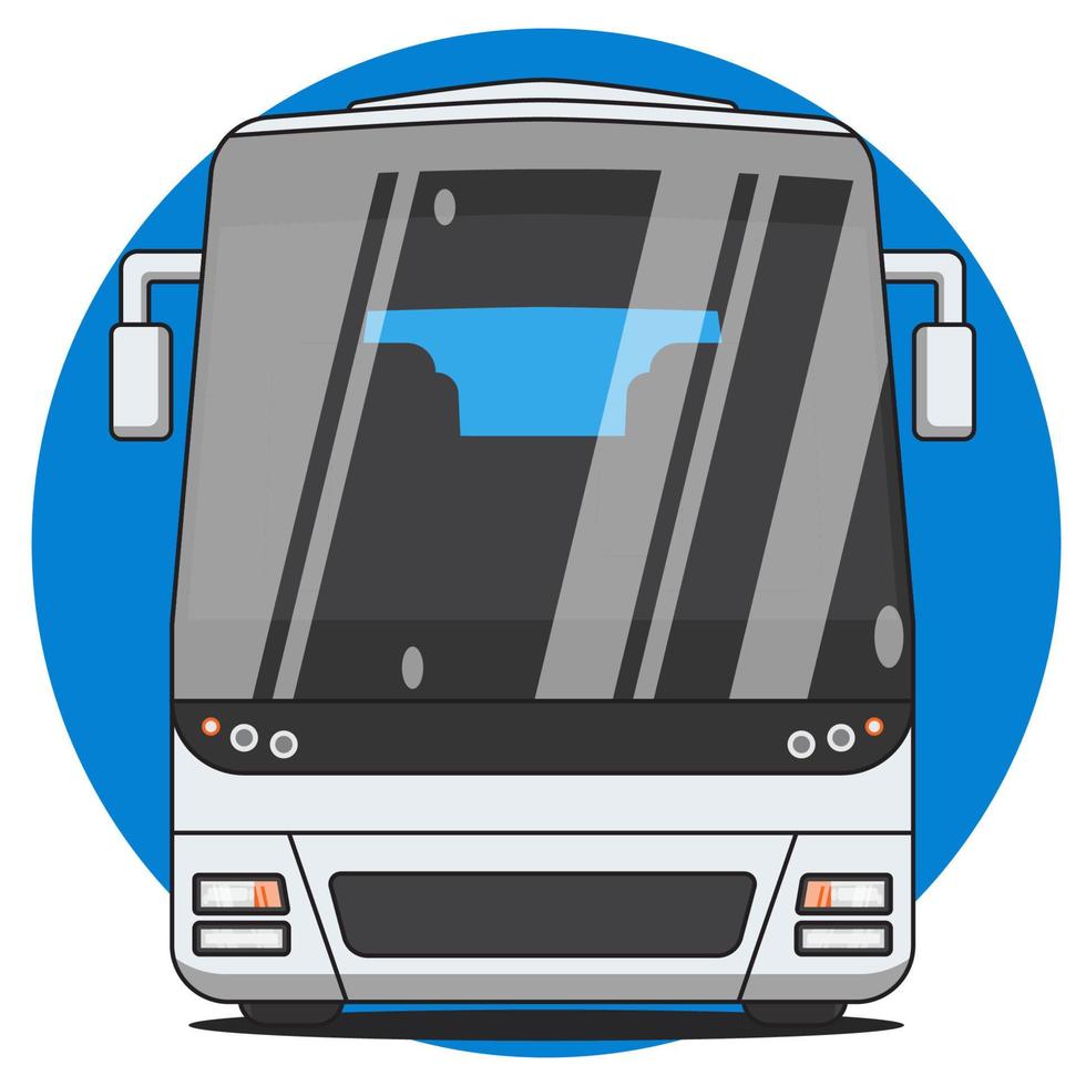 modern city bus front view, vector illustration