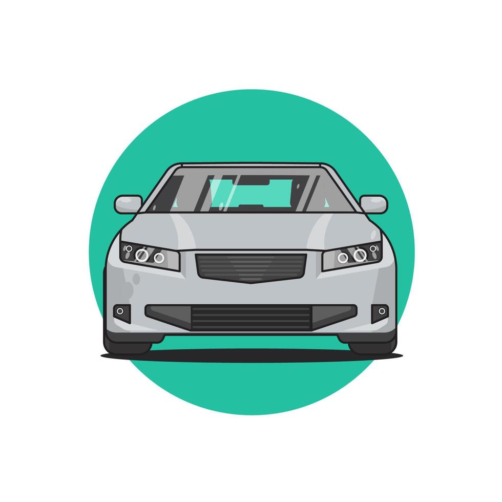 Sedan modern car front view vector illustration