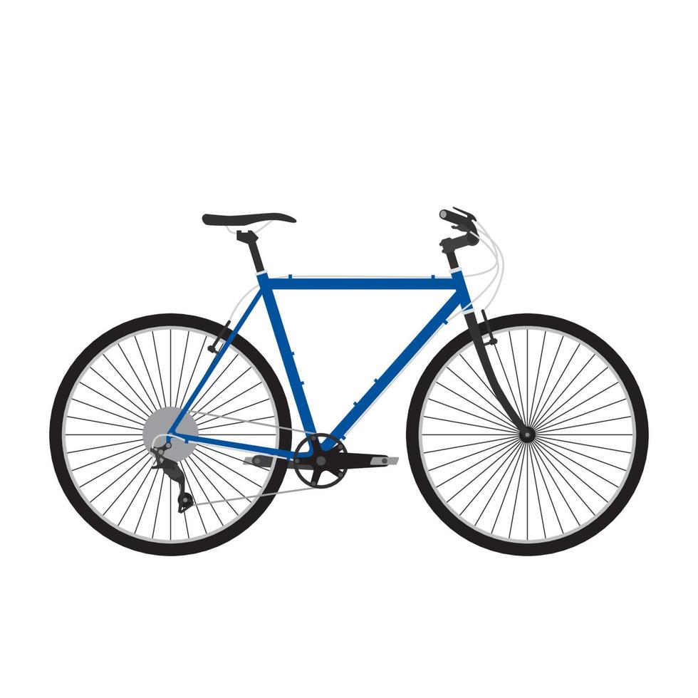 vector de bicicleta, ilustración de bicicleta de grava con color azul, aislado en fondo blanco