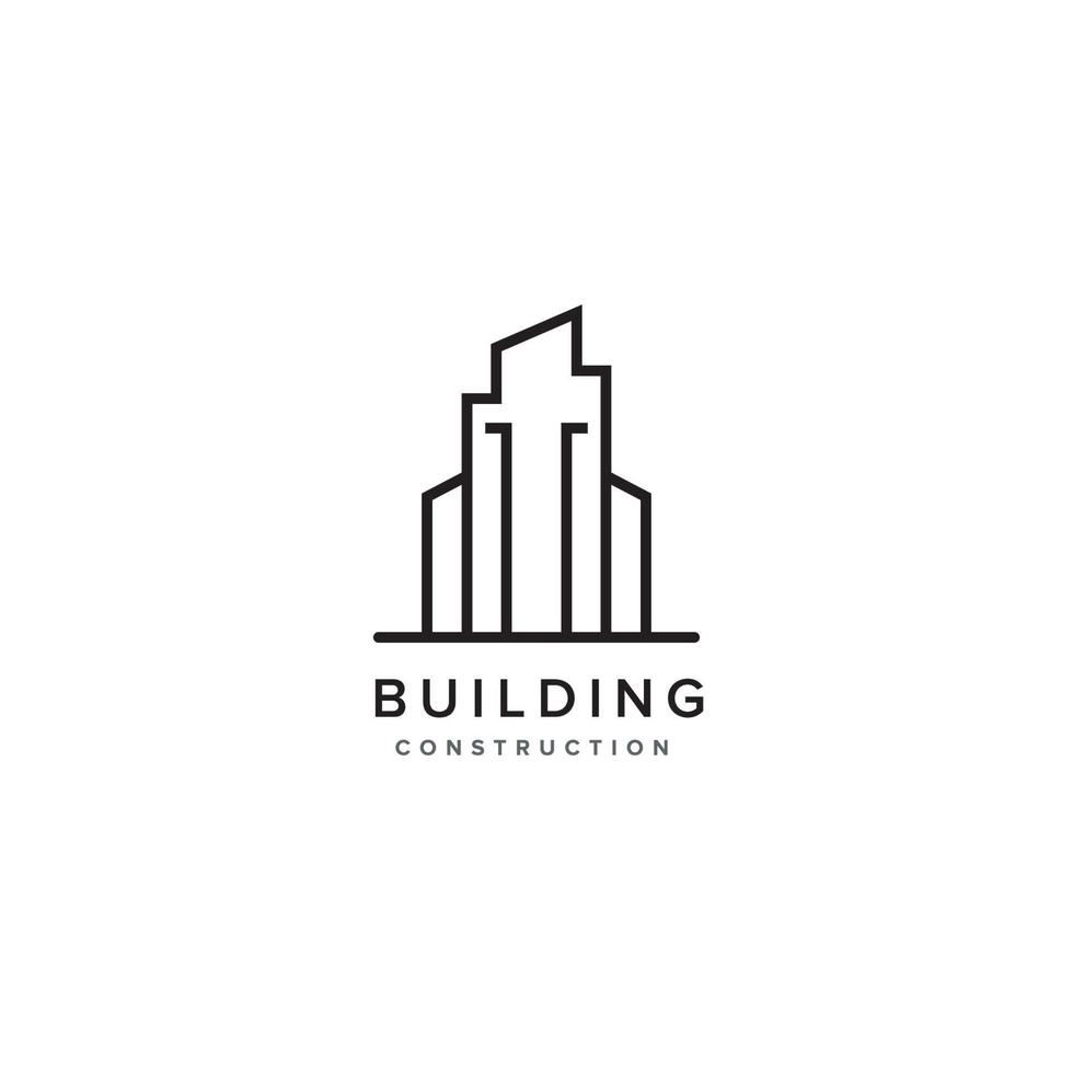 logotipo de construcción de edificios bueno para el desarrollo inmobiliario, la construcción. plantilla de diseño de logotipo vector