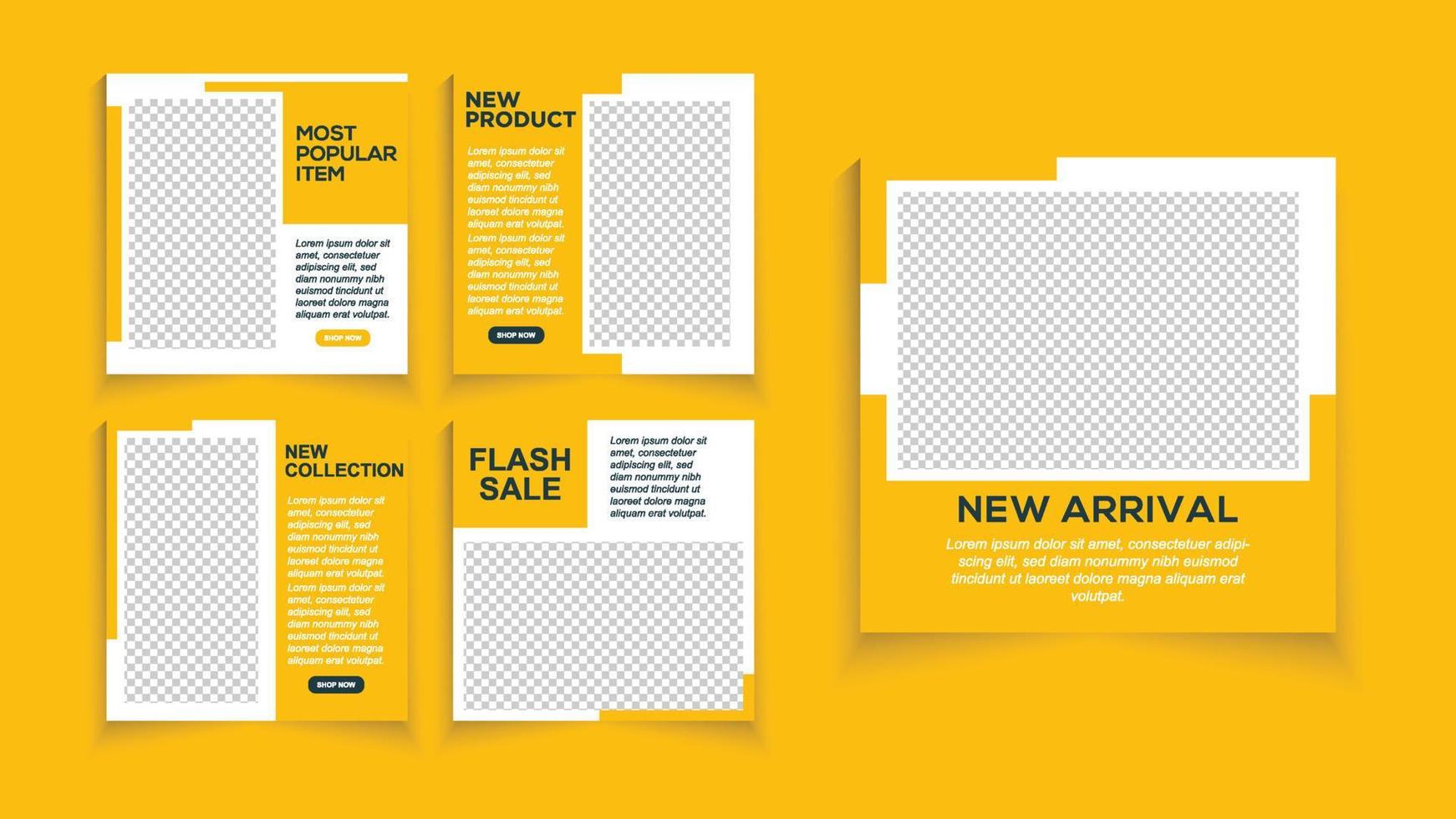 Stories template set for banner sale, presentation, flyer, poster, invitation.Set of Editable minimal square banner template. vector