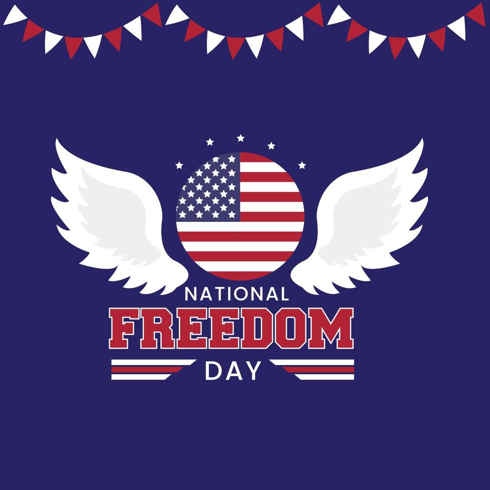 American flag Vector illustration of national freedom day