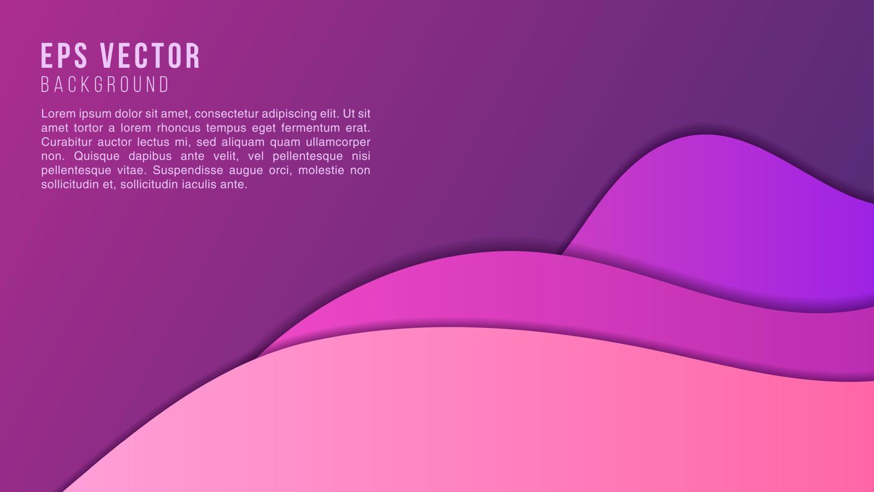 Fondo violeta de corte de papel de onda abstracta de brillo moderno. diseño geométrico dinámico de formas de onda violeta degradado. se puede utilizar como banner, movimiento, marco o plantilla de sitio web vector