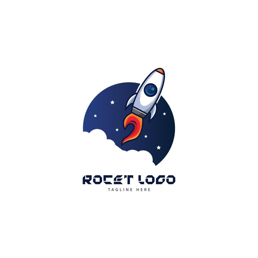 logotipo del cohete espacial, vector de inspiración del logotipo.