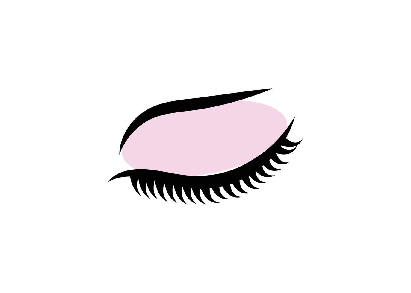 Eyelash beauty icon design template illustration isolated vector