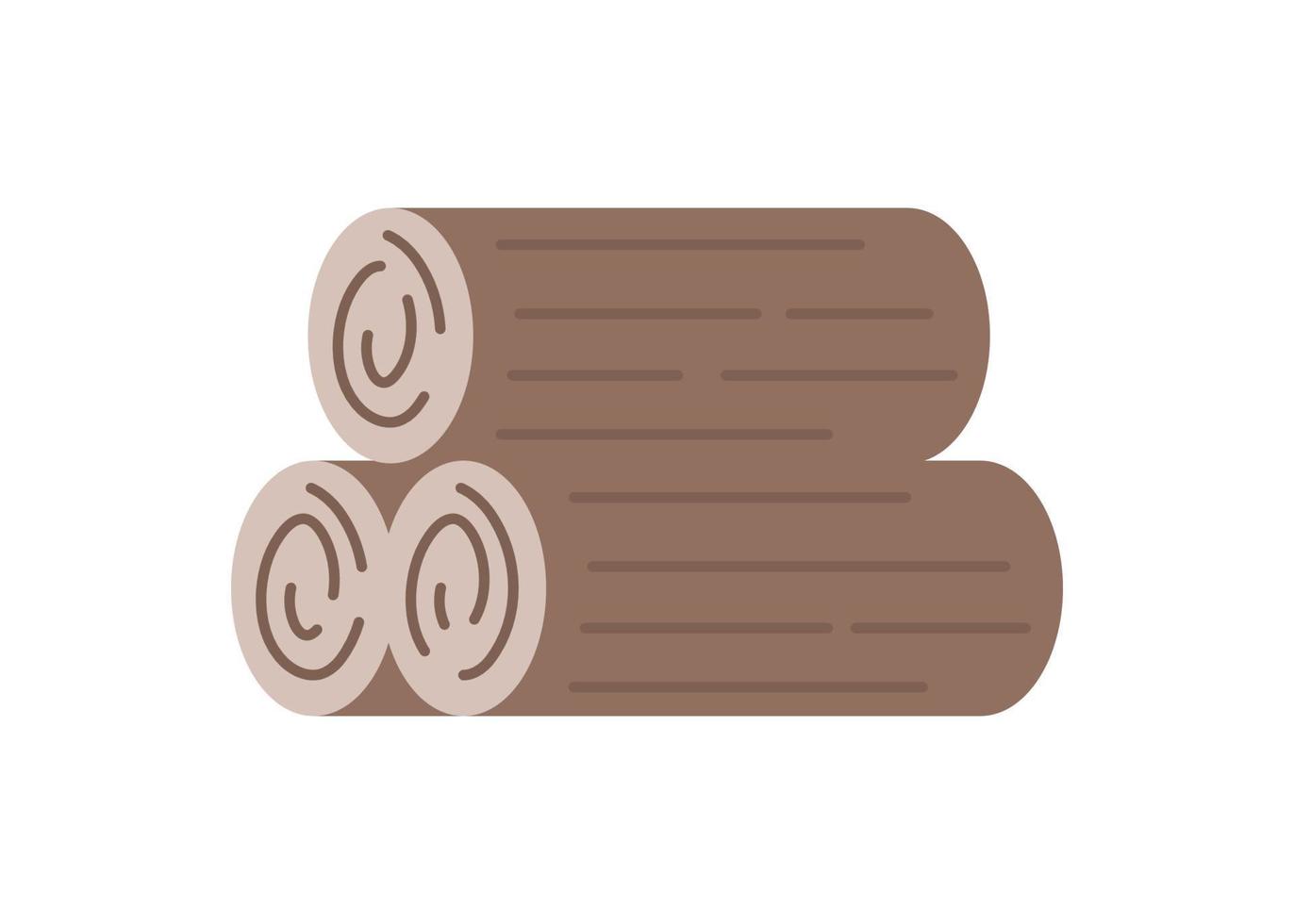 Wood log icon design template illustration isolated vector