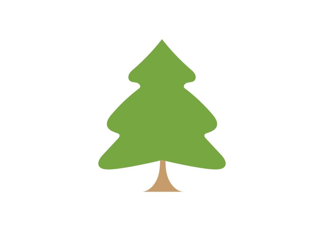 Pine tree icon design template illustration isolated vector