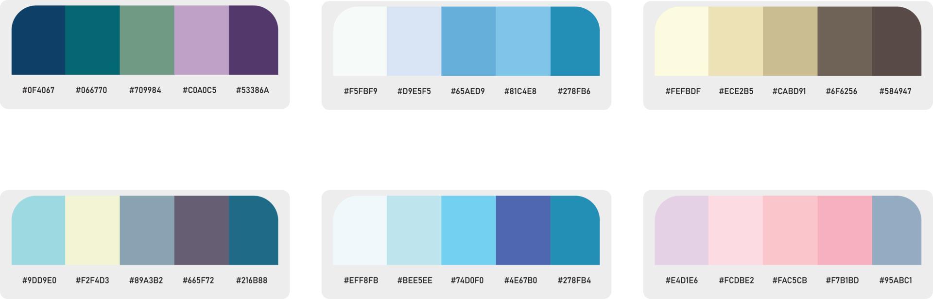 Color palette set vector