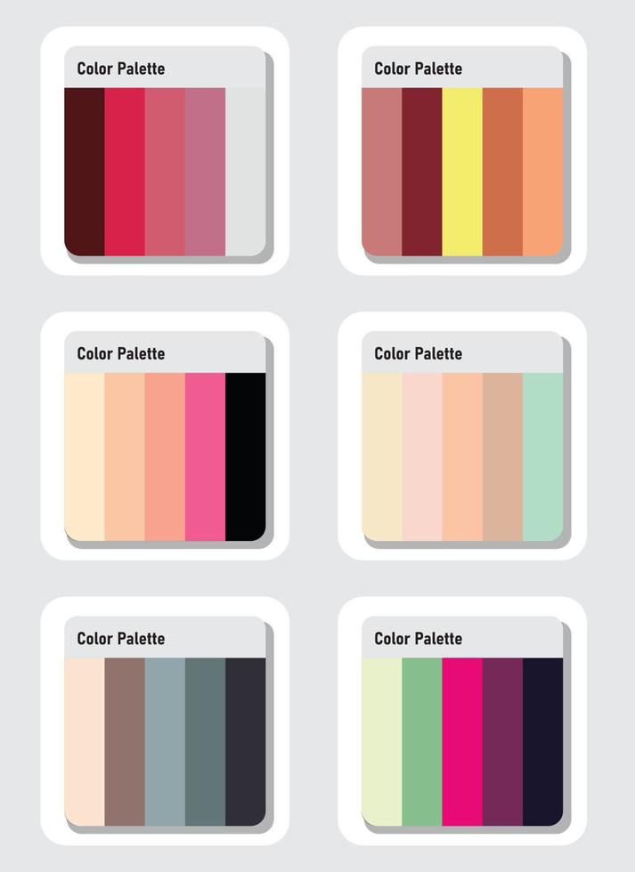 conjunto de paleta de colores vector
