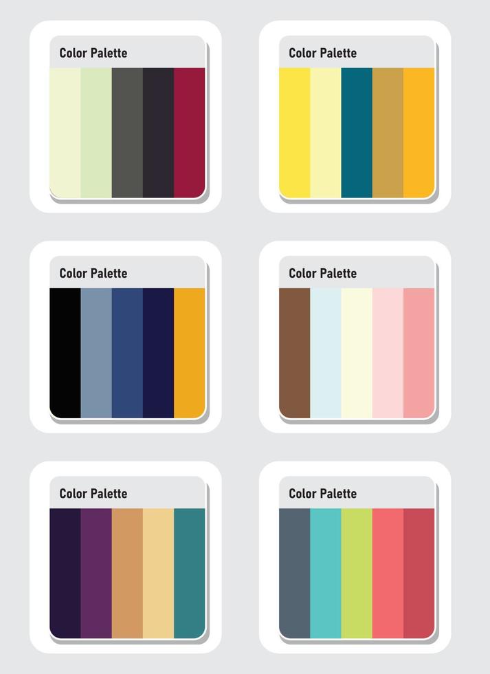 Color palette set vector