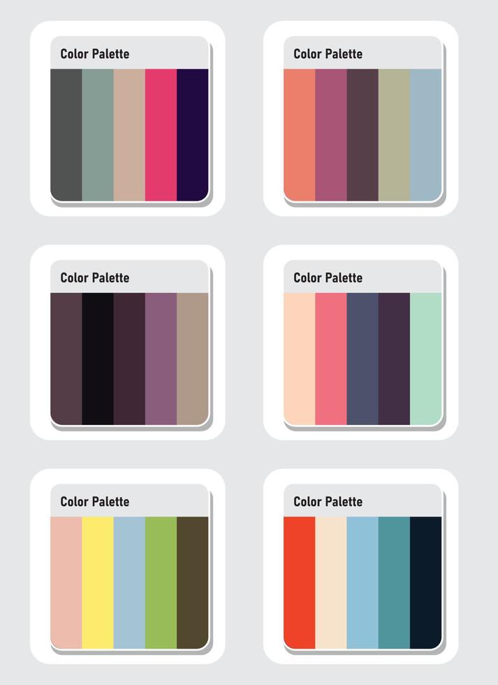 conjunto de paleta de colores vector