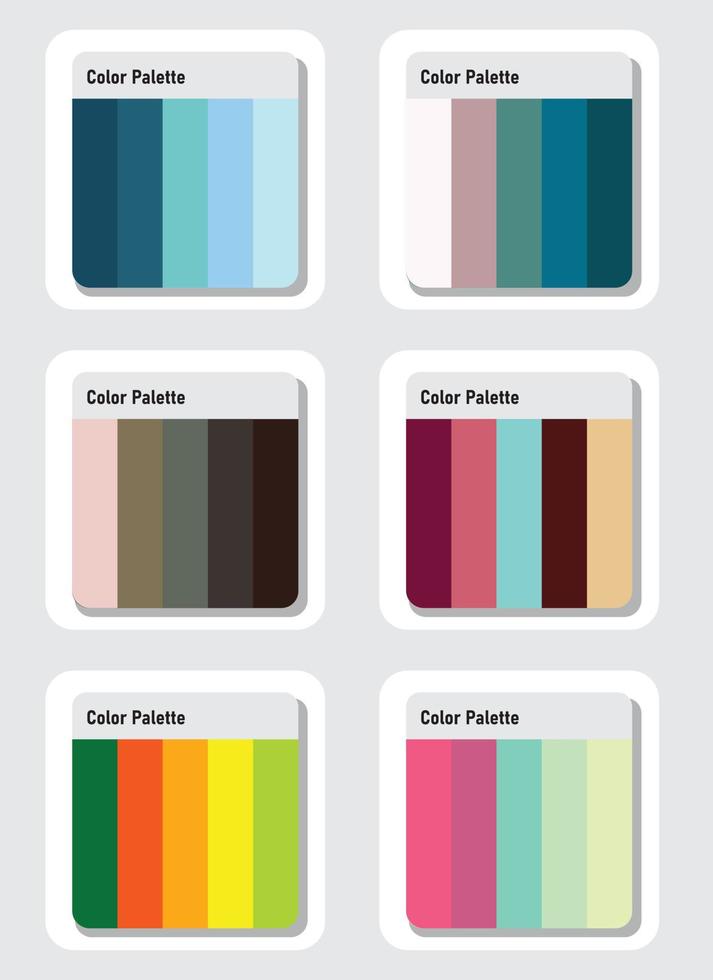 conjunto de paleta de colores vector