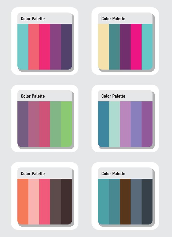 Color palette set vector