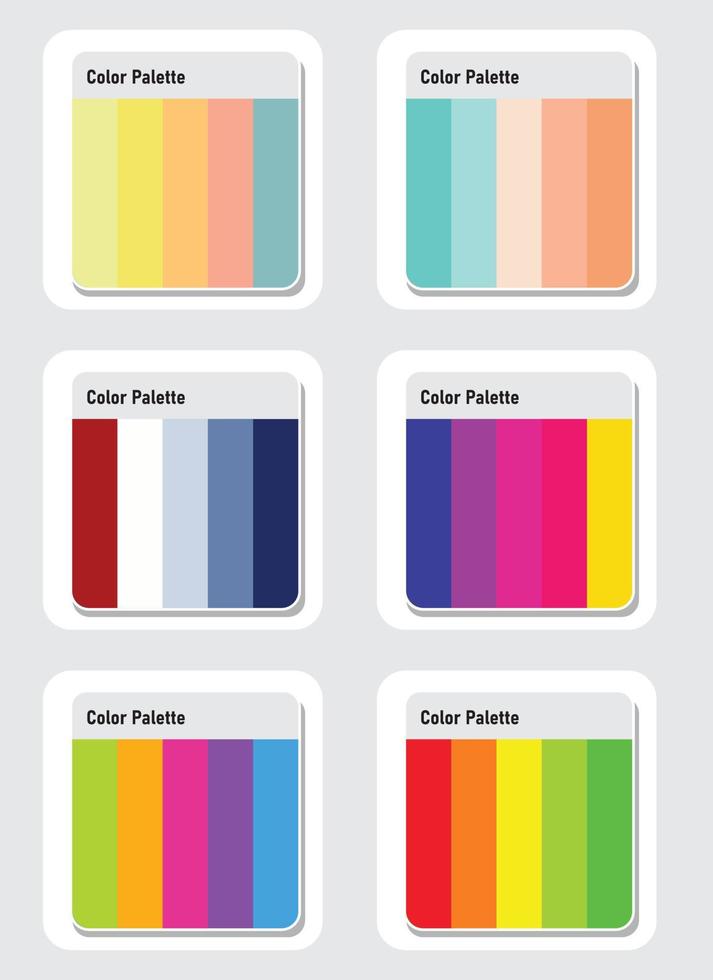 conjunto de paleta de colores vector