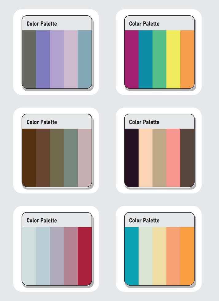 conjunto de paleta de colores vector