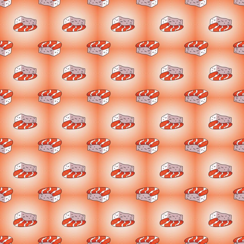 Asian food seamless cartoon pattern for all over design vector