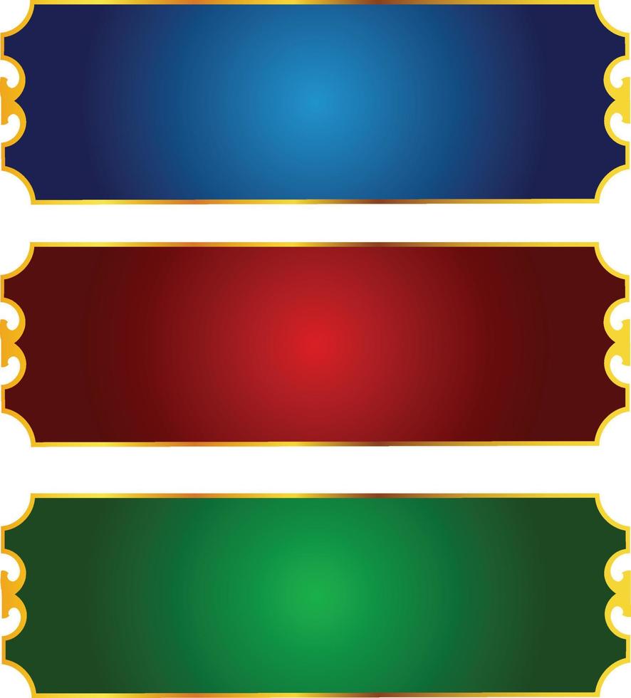 conjunto de marco de título de banner islámico árabe dorado de lujo png fondo transparente cuadro de texto dorado imágenes de diseño vectorial vector