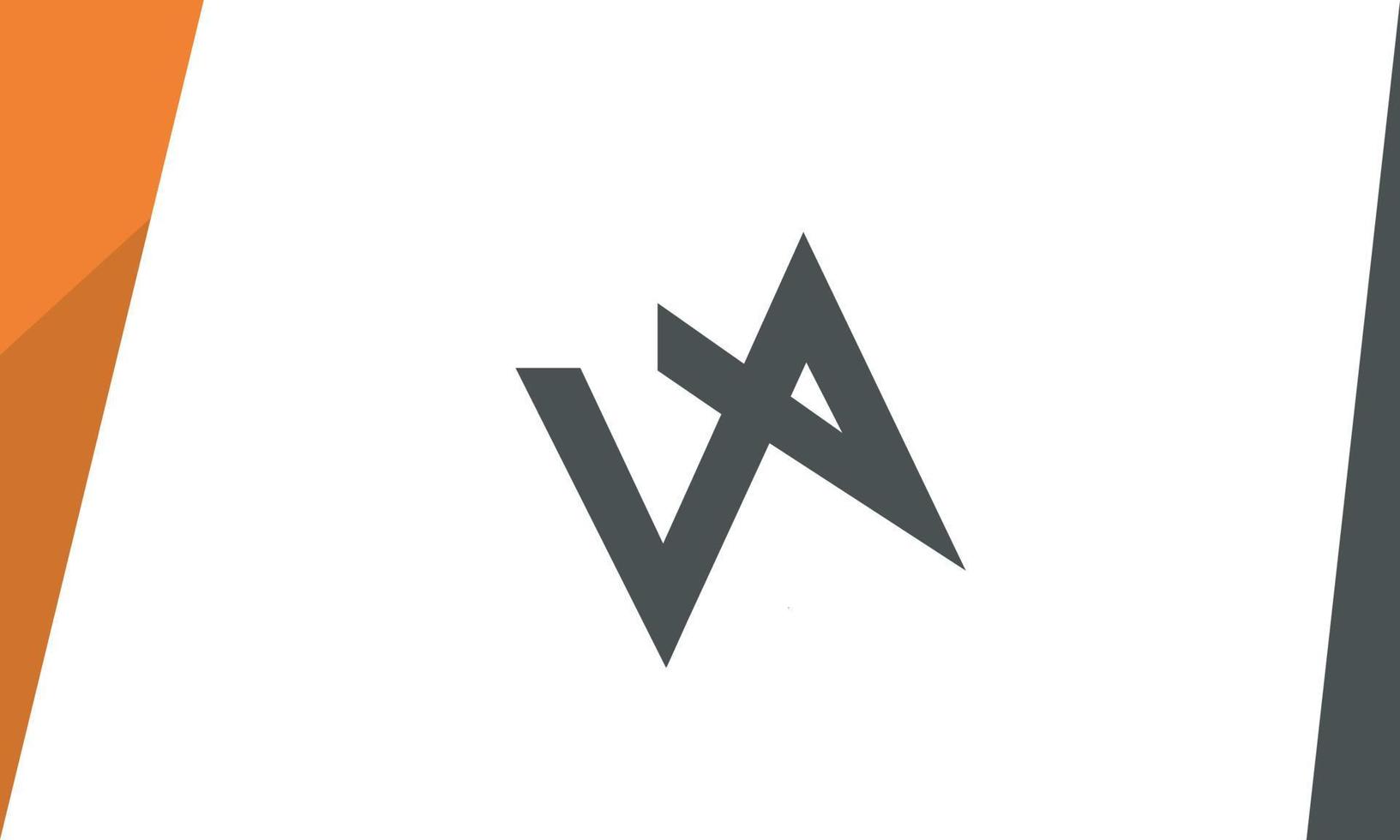 Alphabet letters Initials Monogram logo VA, AV, V and A vector