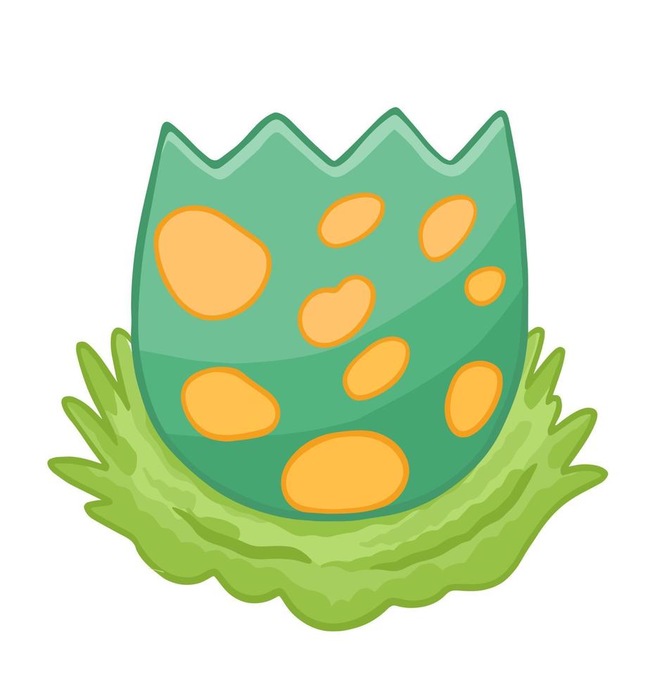 Dino hatched egg vector