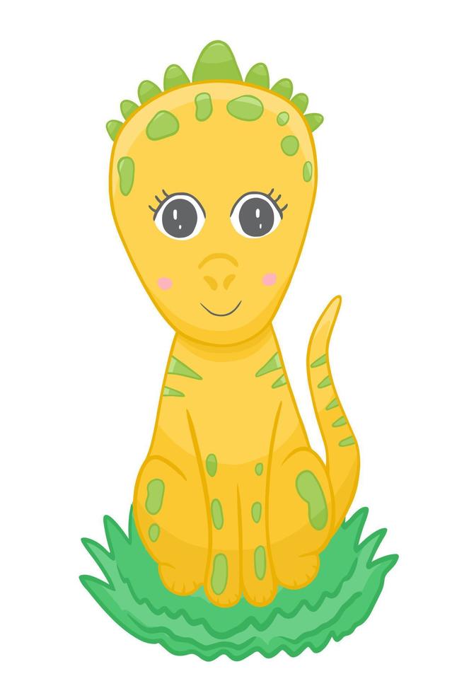 Little newborn dinosaur vector
