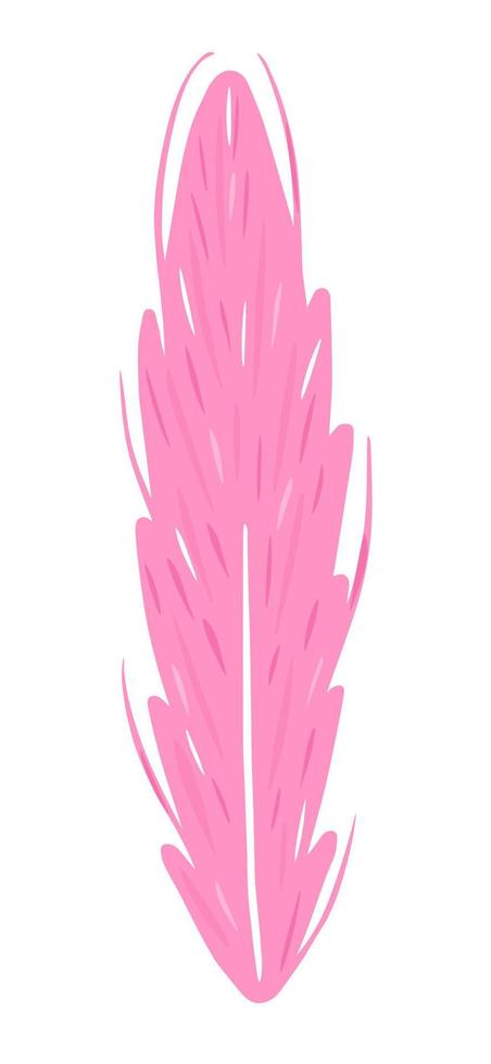 flamingo pink feather vector