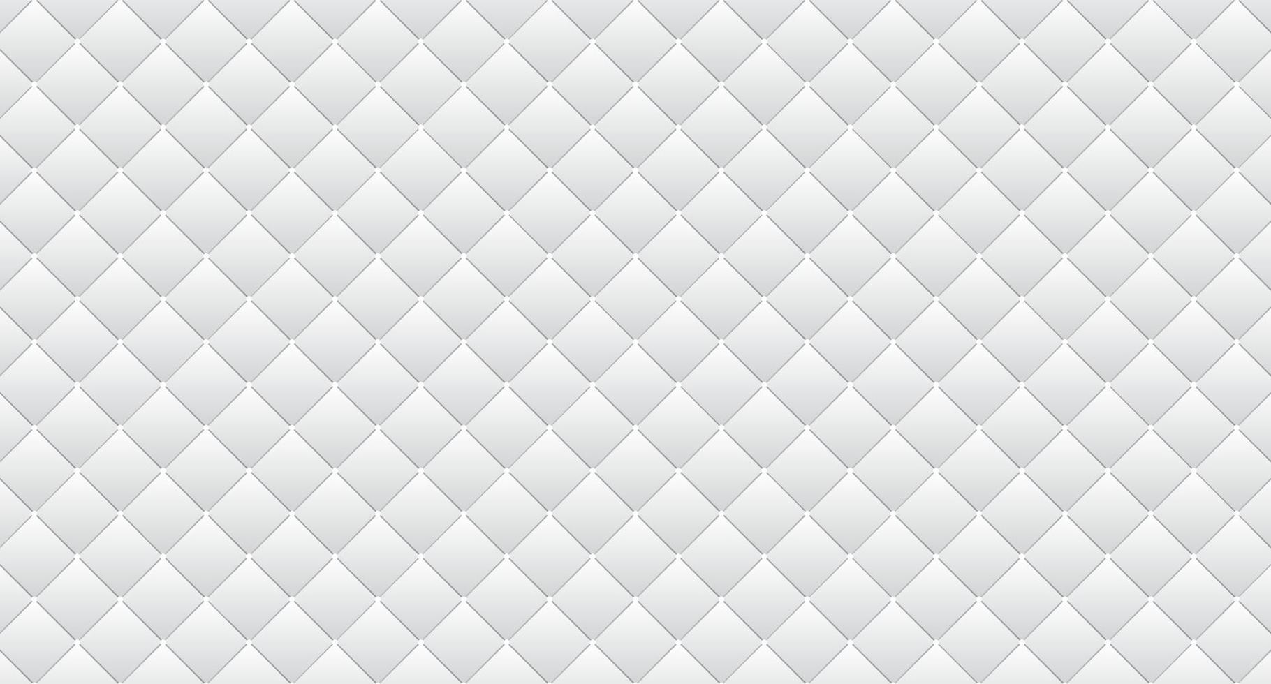 Simple upholstery quilted background. White leather texture sofa backdrop. Vector illustration