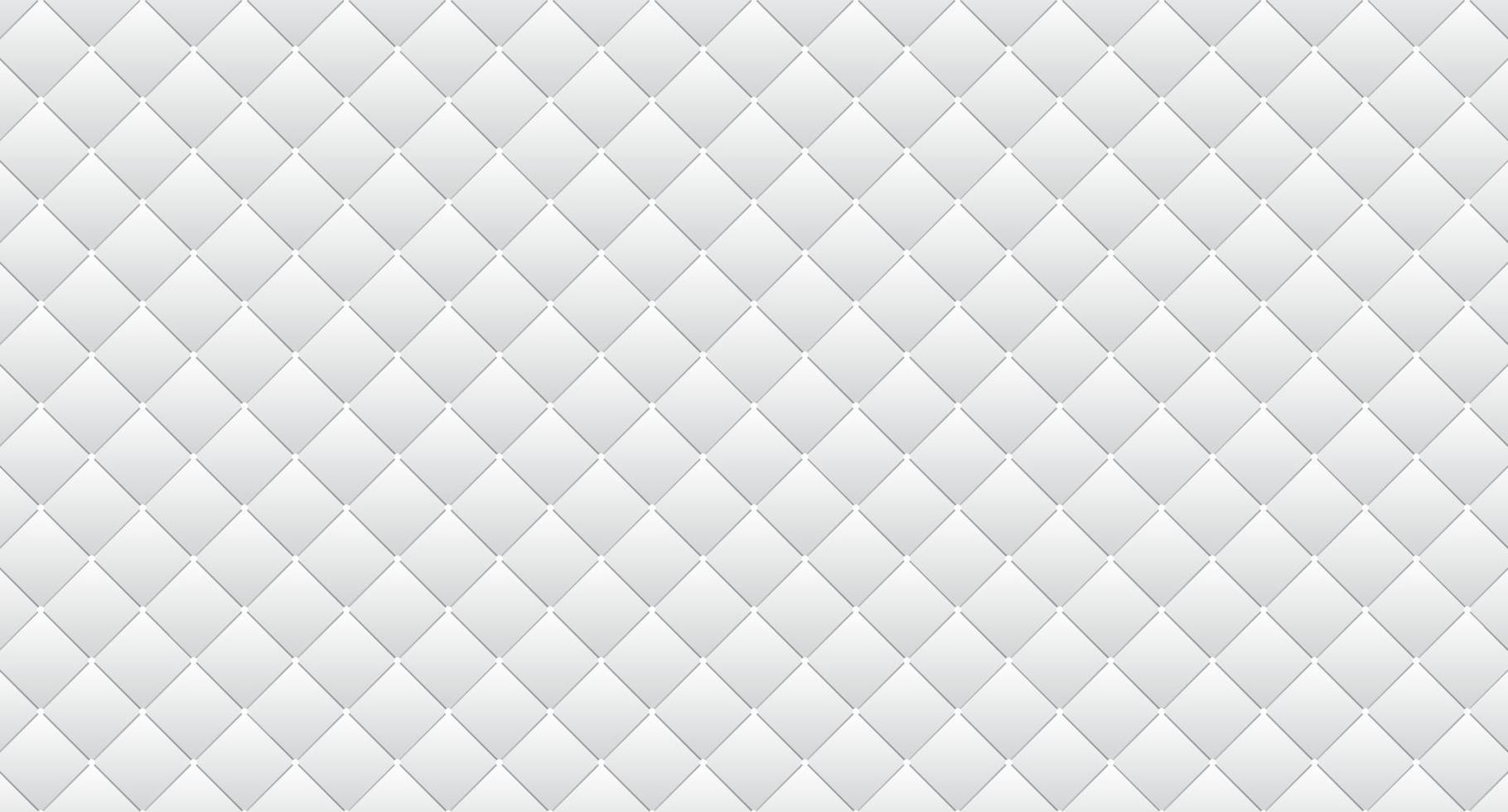 Simple upholstery quilted background. White leather texture sofa backdrop. Vector illustration