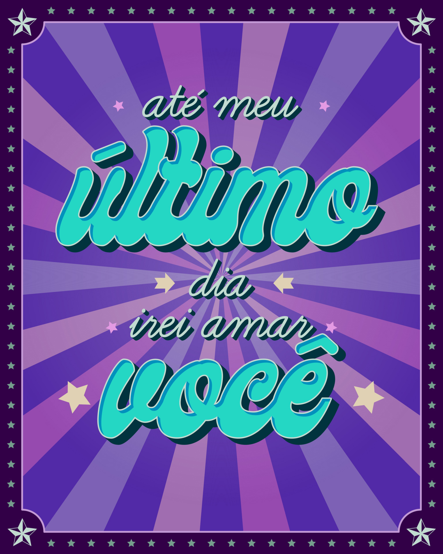 Love Phrase Poster In Brazilian Portuguese Translation Until My Last love-phrase-poster-in-brazilian-portuguese-translation-until-my-last