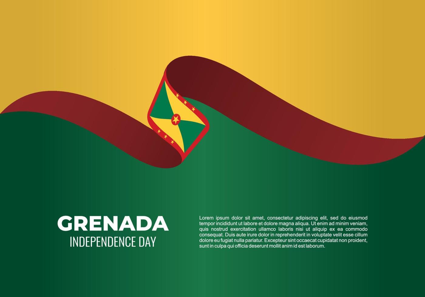 Grenada independence day background celebrated on february 7 vector