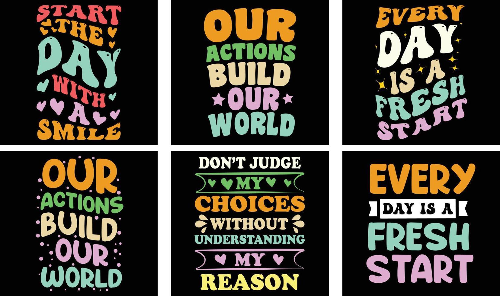 paquete de diseño de camiseta de frase motivacional. gráficos vectoriales de frases motivacionales. diseño de camiseta de tipografía motivacional vector