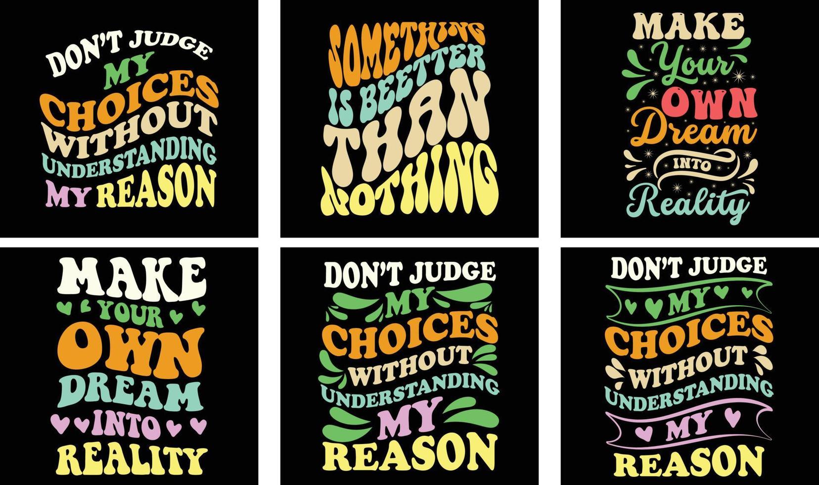 Motivational Saying T-shirt Design Bundle. Motivational Saying Vector Graphics. Motivational Typography t shirt design
