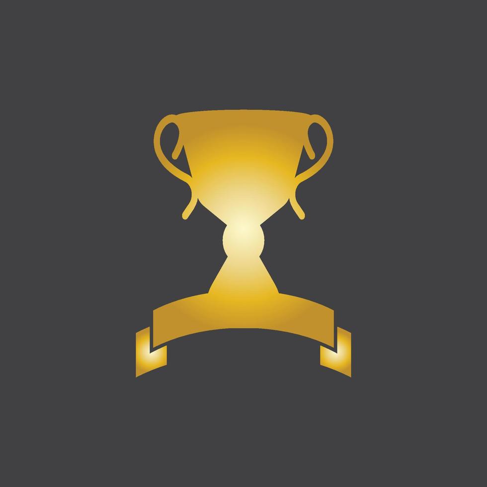 Trophy Champion Logo With Black Background vector