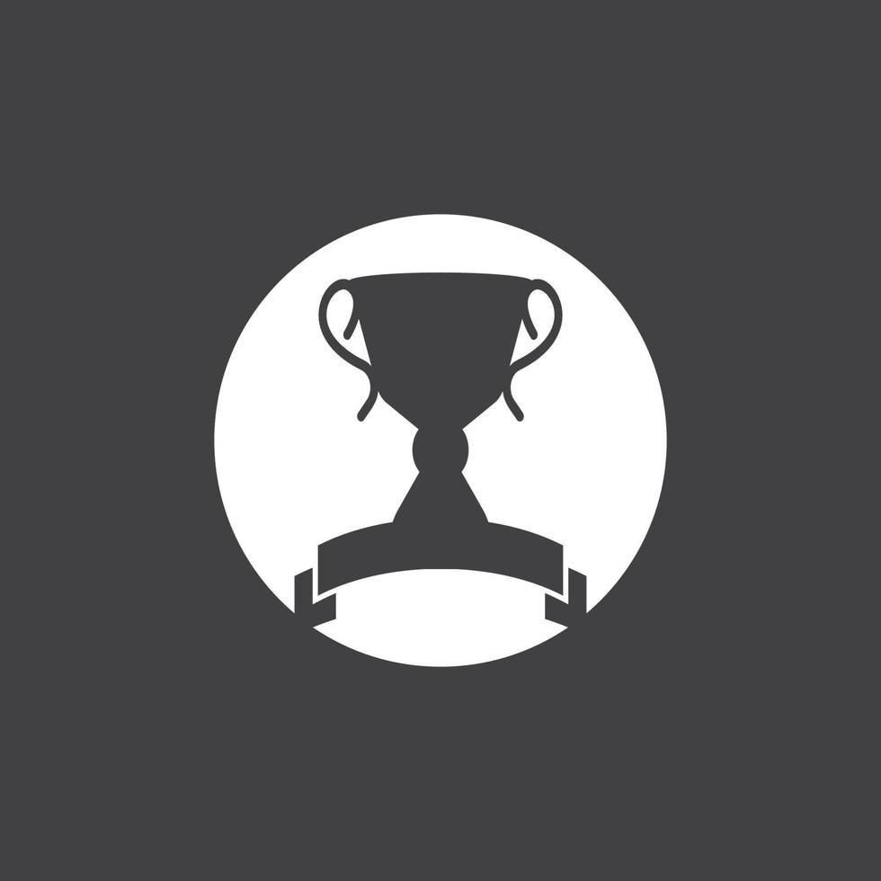Trophy Champion Logo With Black Background vector