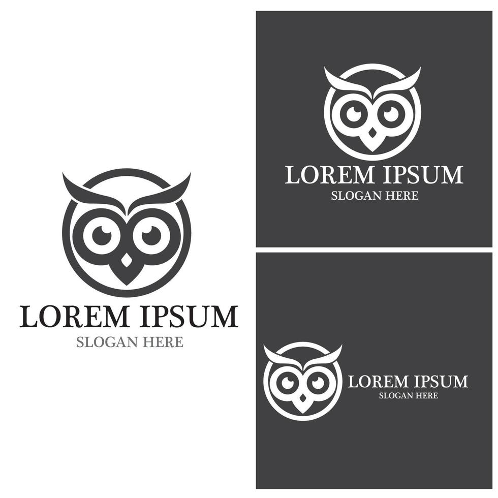 Owl Icon And Symbol Vector Template Illustration