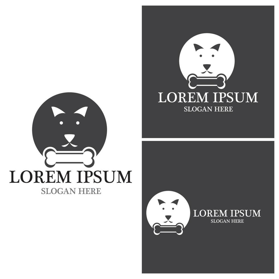 Dog silhouette logo vector template