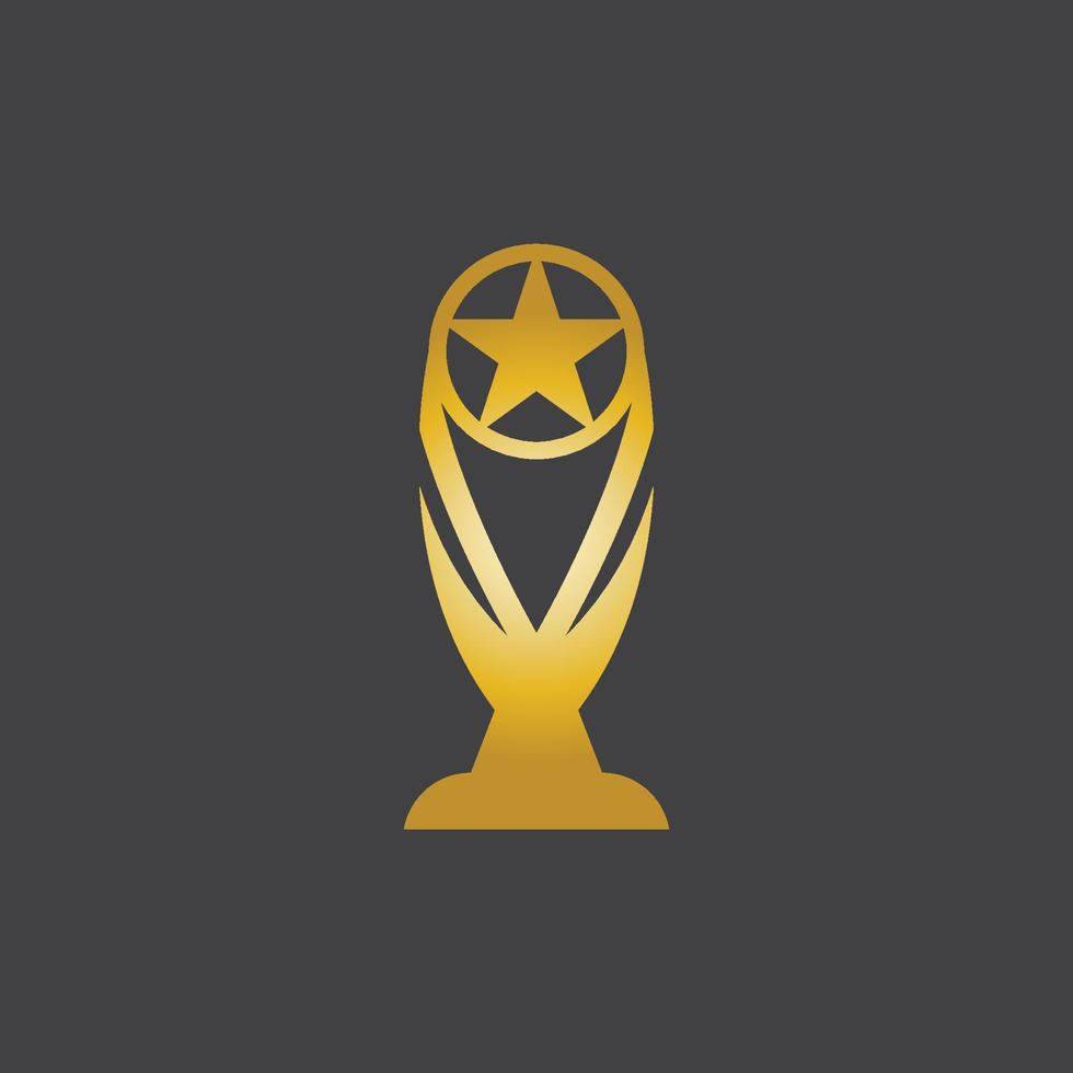 Trophy Champion Logo With Black Background vector