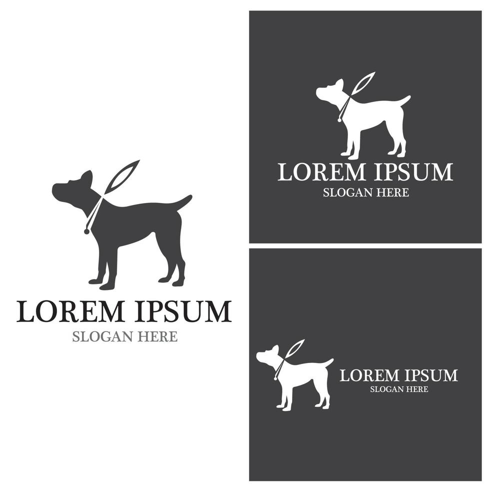 Dog silhouette logo vector template