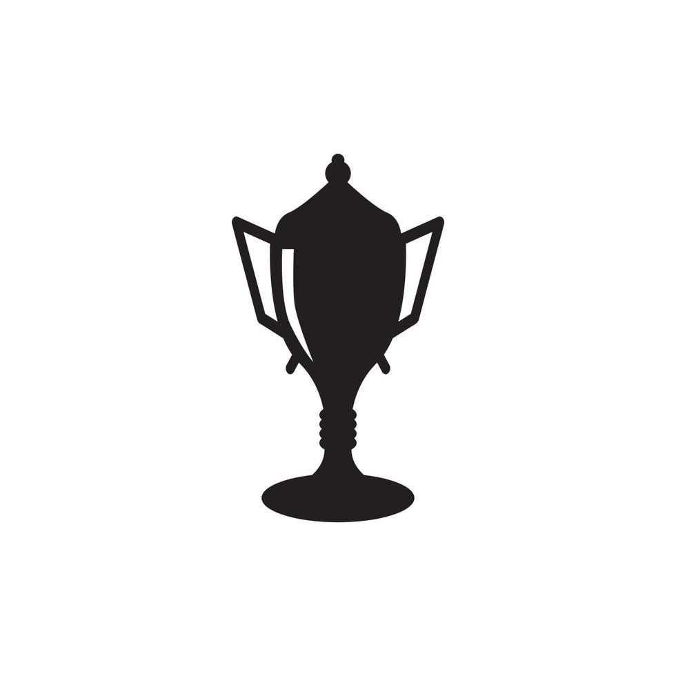 Trophy Black Silhouette Logo Vector template