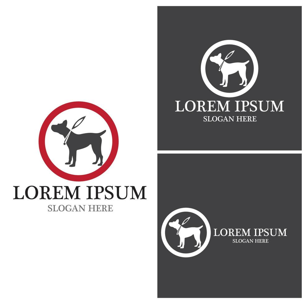 Dog silhouette logo vector template