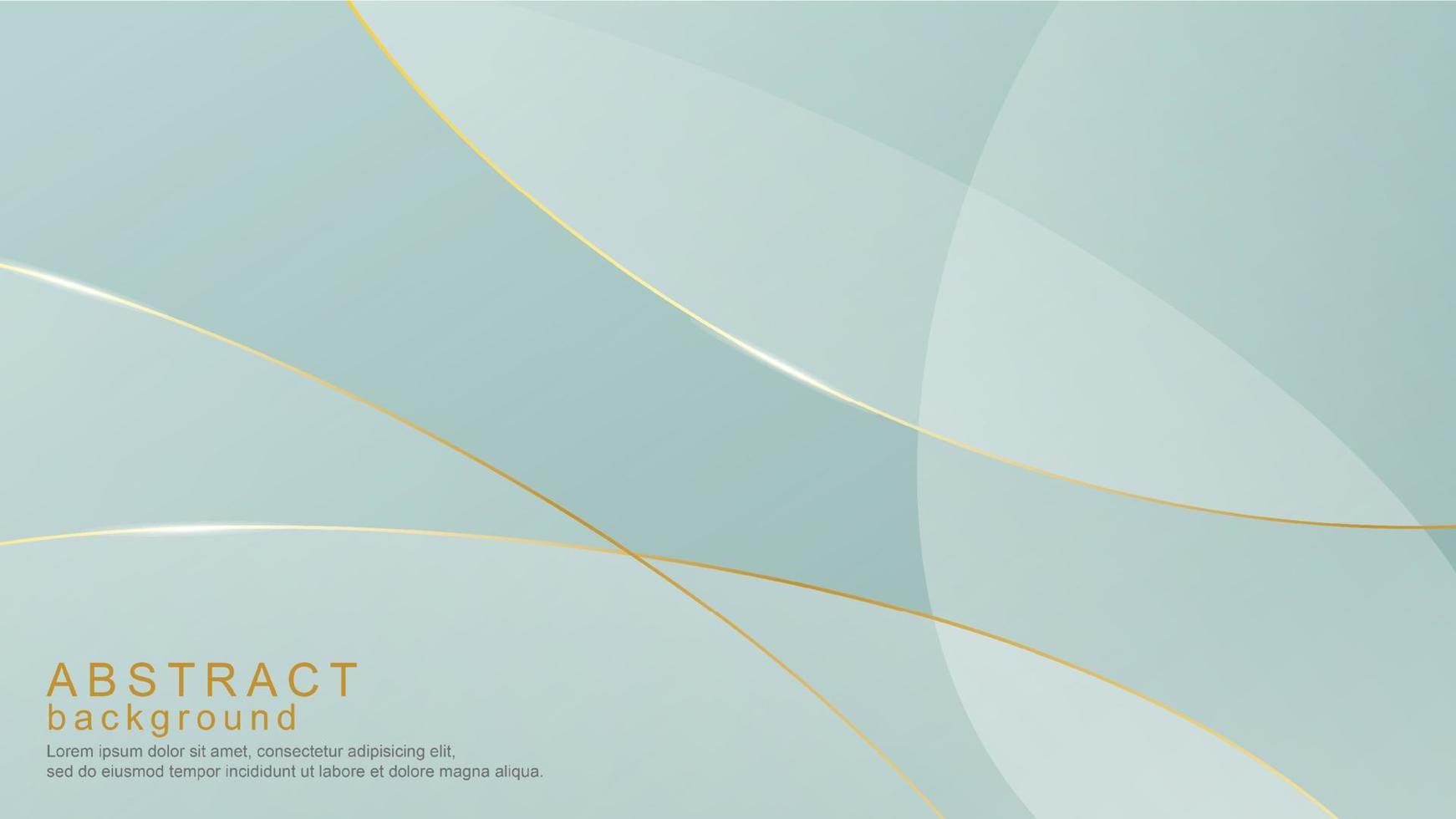 Elegant layered shape background with golden lines vector