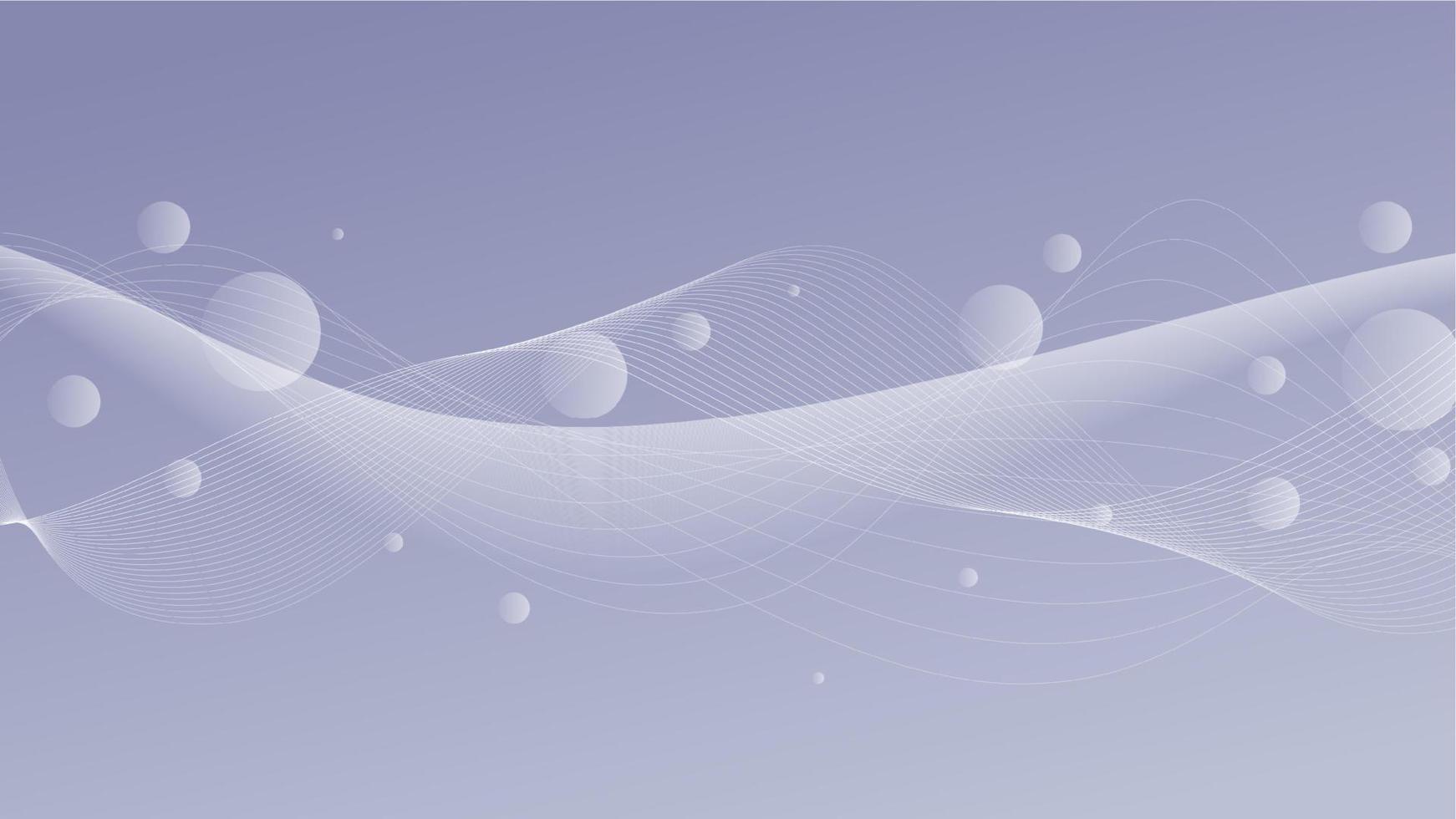 Wavy lines background combined with circle shapes vector