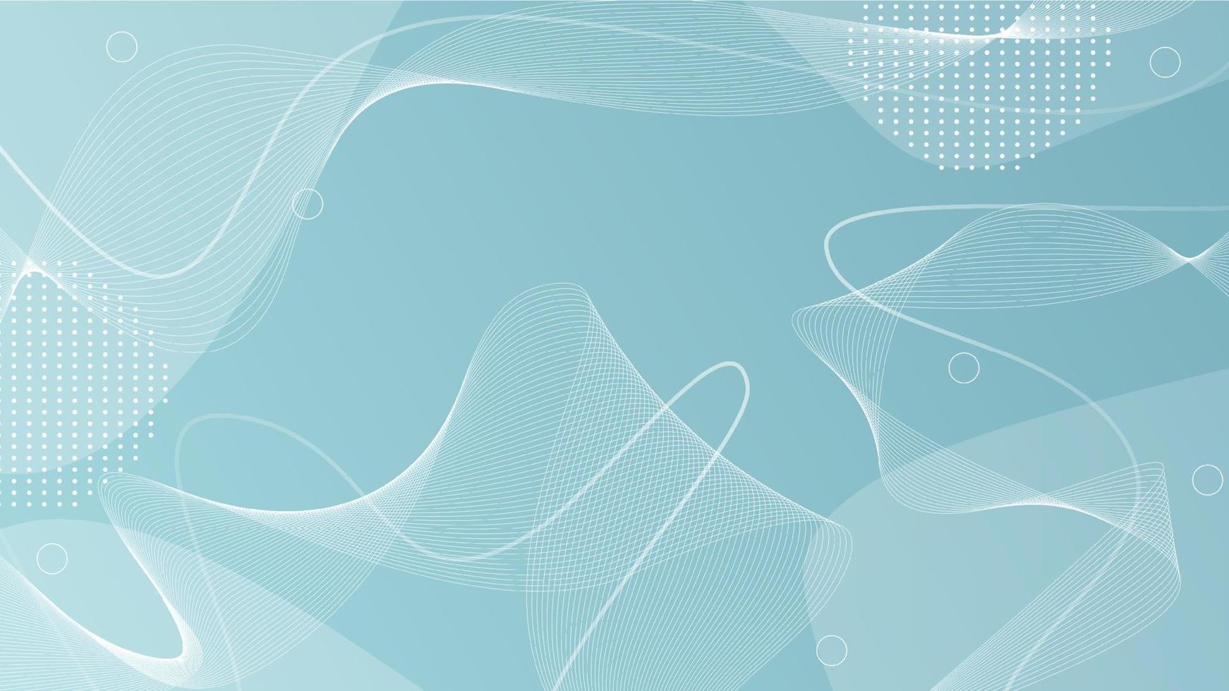 Wavy lines background combined with circle shapes vector