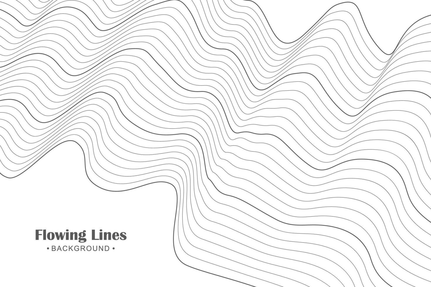 Abstract dynamic wavy lines background vector