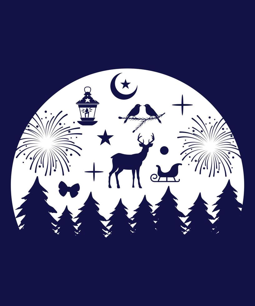 CHRISTMAS TSHIRT DESIGN vector