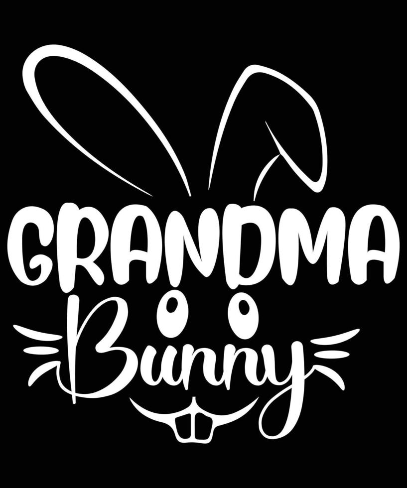 GRANDMA BUNNY TSHIRT vector