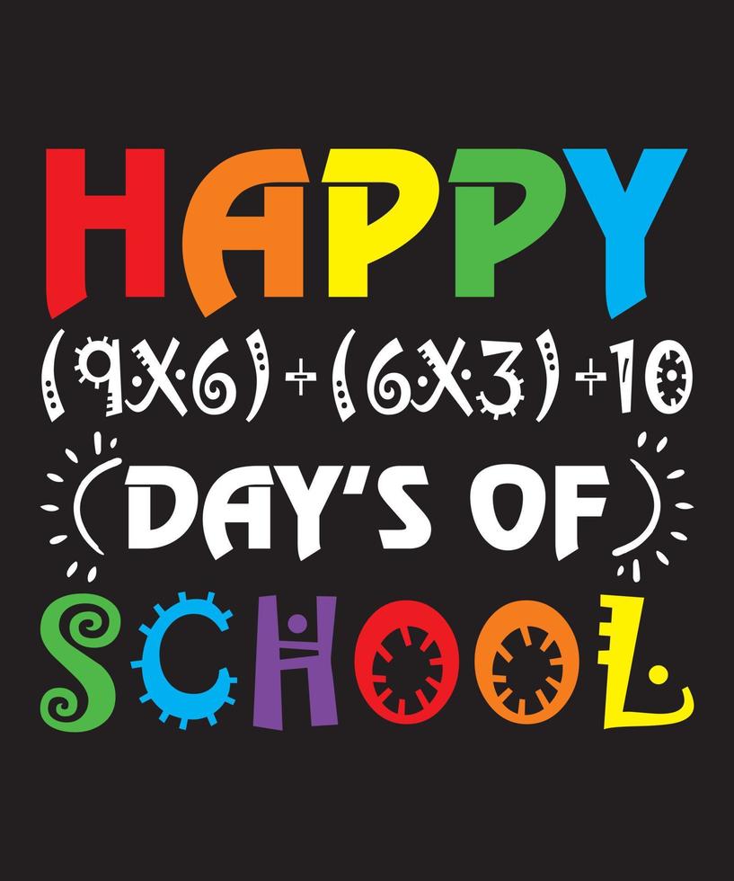 HAPPY 100 DAYS OF SCHOOL vector