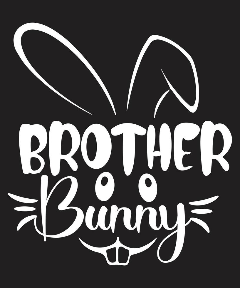 BROTHER BUNNY TSHIRT DESIGN vector