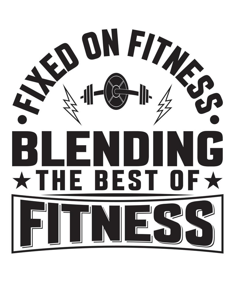 Fixed on Fitness Blending The Best of Fitness vector