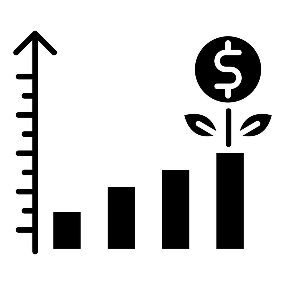 icono de crecimiento de la inversión, adecuado para una amplia gama de proyectos creativos digitales. feliz creando. vector