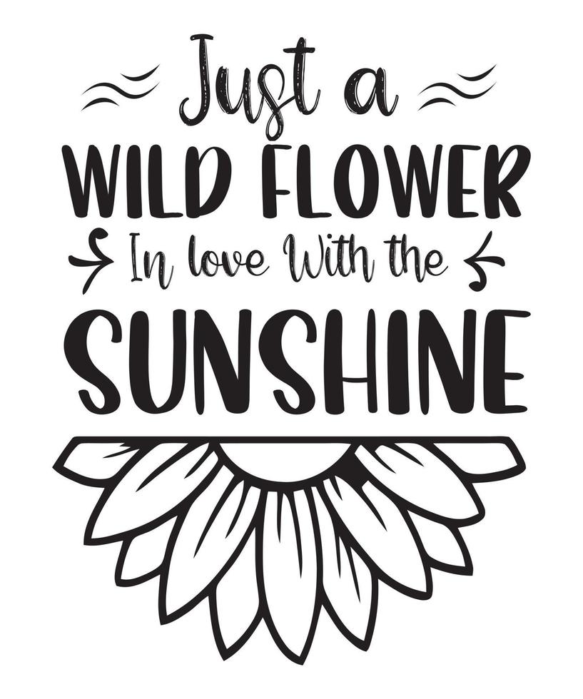 Just a Wild Flower in love with the sunshine vector